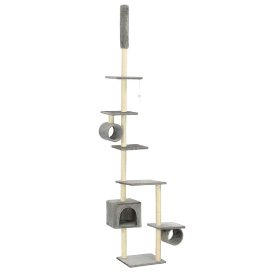 Vidaxl Rascador Para Gatos Con Poste Rascador De Sisal 260 Cm Gris_0