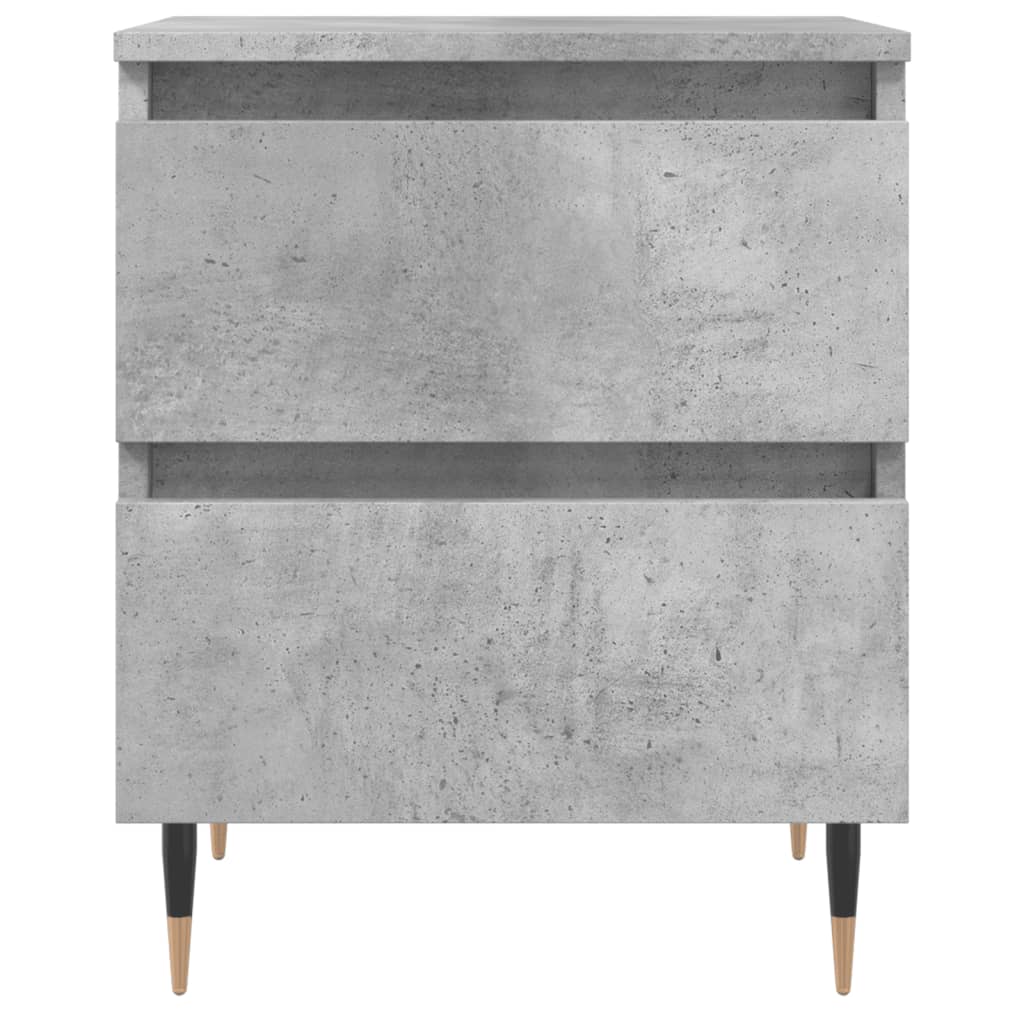Mesita De Noche Madera De Ingeniería Gris Hormigón 40x35x50 Cm_3