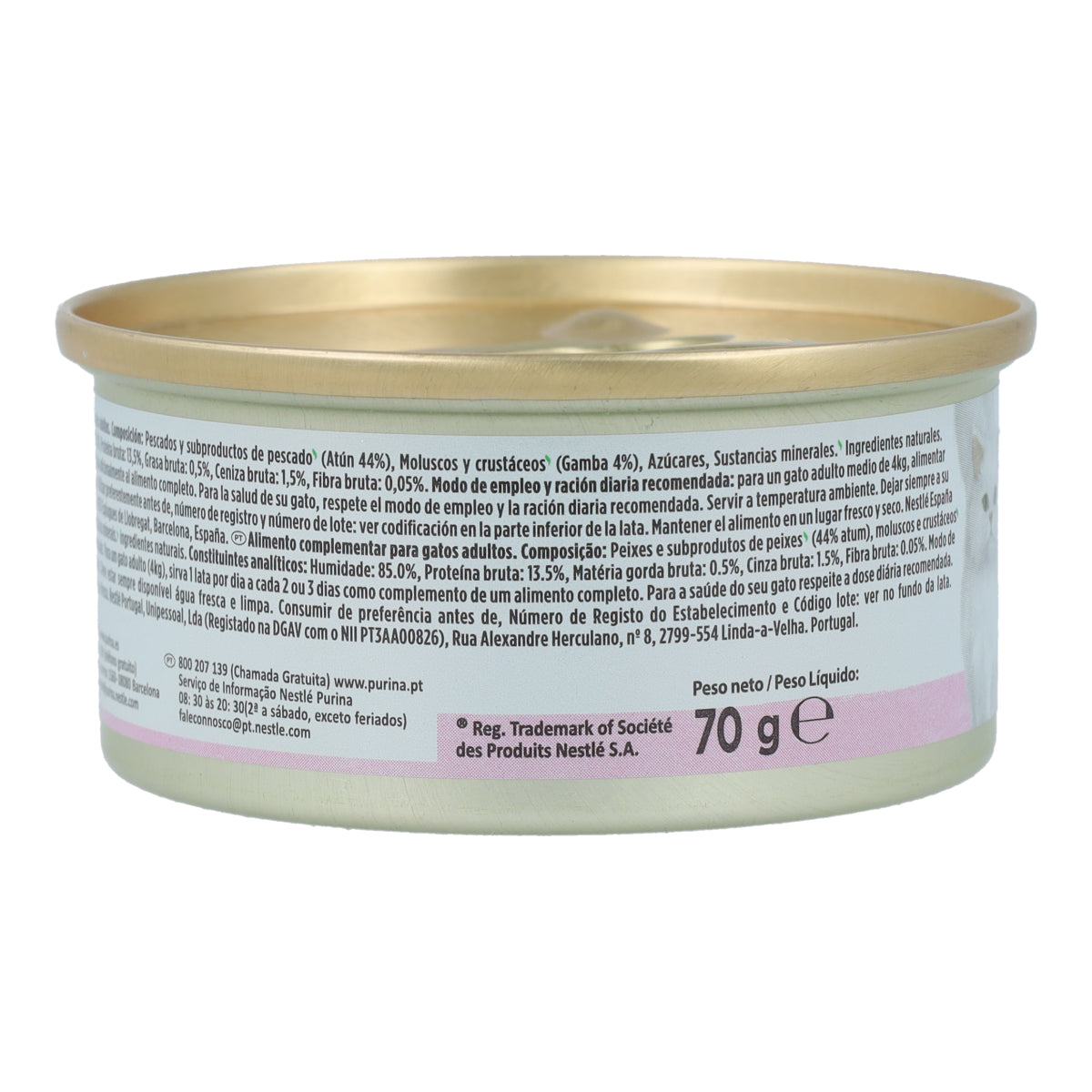 GOURMET Nature's Creations Rico en Láminas de Atún con Gambas en Gelatina 70 g