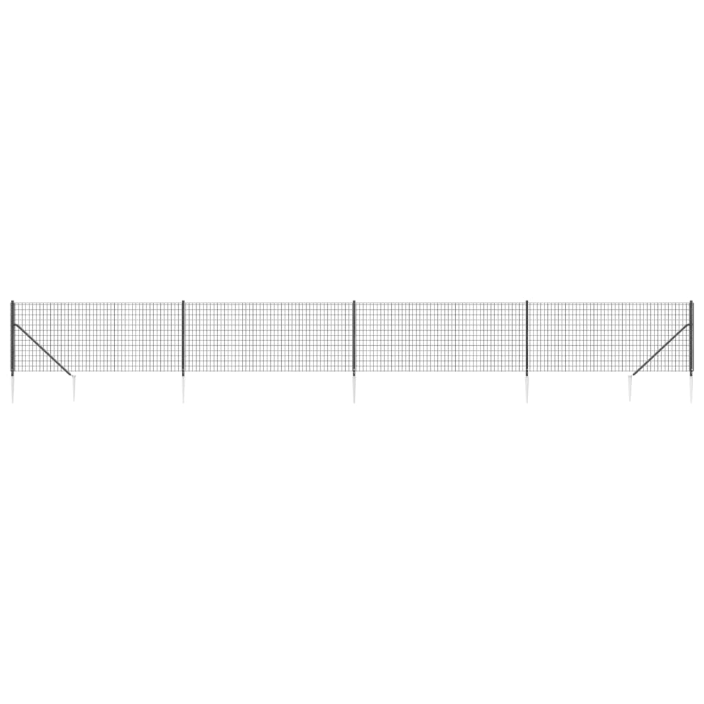 Cerca De Alambre Con Pinchos De Anclaje Gris Antracita 1,1x10 M / Vetonek_1