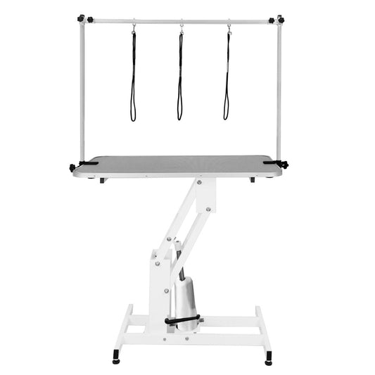 Mesa De Aseo Hidráulica Blanca - Superficie Gris_0