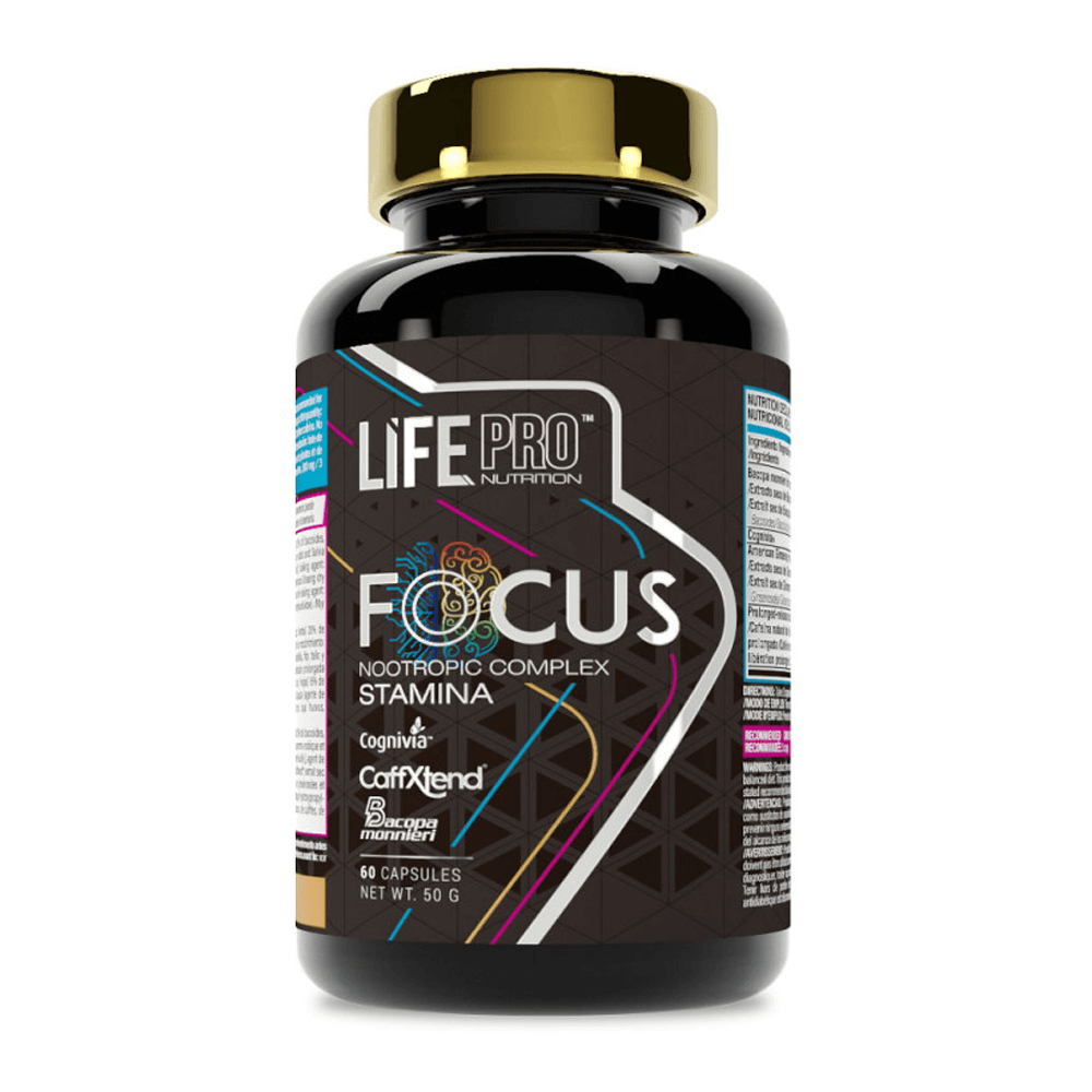 Focus Nootropic Complex - 60 Cápsulas - Pre Entreno Sin Estimulantes - Lifepro_0