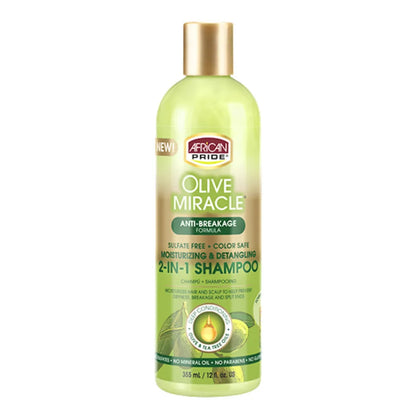African Pride Olive Miracle 2 En 1 Champú + Acondicionador 355ml_0