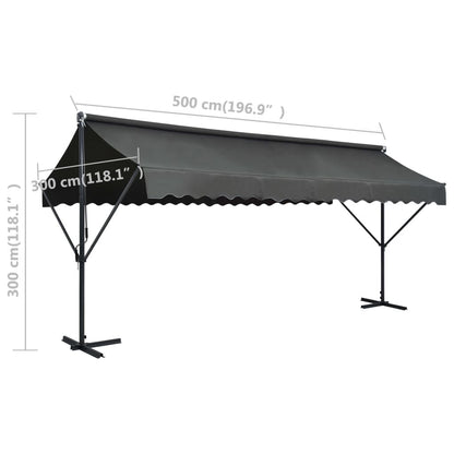 Vidaxl Toldo De Pie Independiente Gris Antracita 500x300 Cm_2