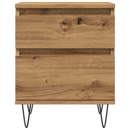Mesita De Noche Madera De Ingeniería Roble Artisian 40x35x50 Cm_3