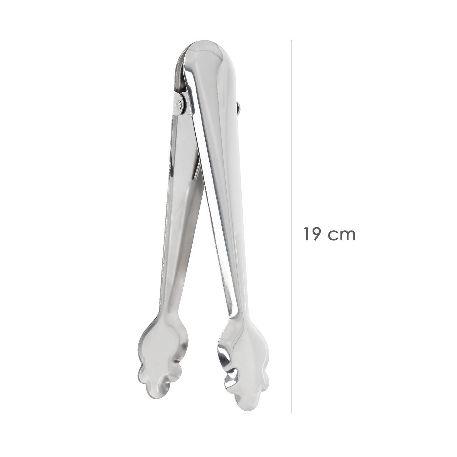 Pinzas Para Hielo De Acero Inoxidable Con Muelle De Apertura Automatica. Longitud 19 Cm._1
