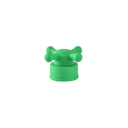 Botella De Agua 500ml Borosilicato Funda Verde Y Tapa De Grifo Rainbow Be_3