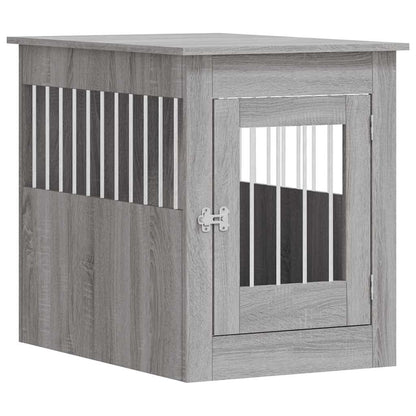 Jaula Para Perros Madera De Ingeniería Gris Sonoma 55x80x68 Cm_0