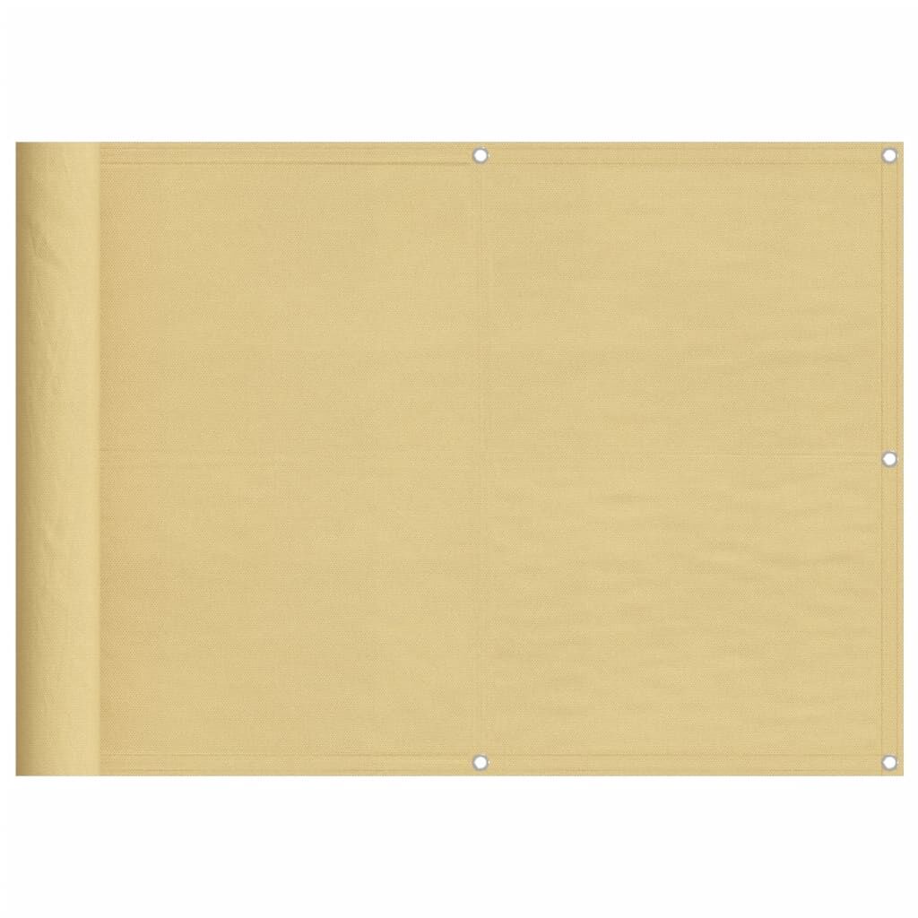 Vidaxl Pantalla De Balcón 100% Poliéster Oxford Color Arena 75x300 Cm_0