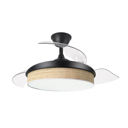 Ventilador Dc Moda 72w Negro/caã±izo Claro 91d 3aspas 7200lm 3000-4000-6000k Remoto+ Memoria+ Temporizador_1