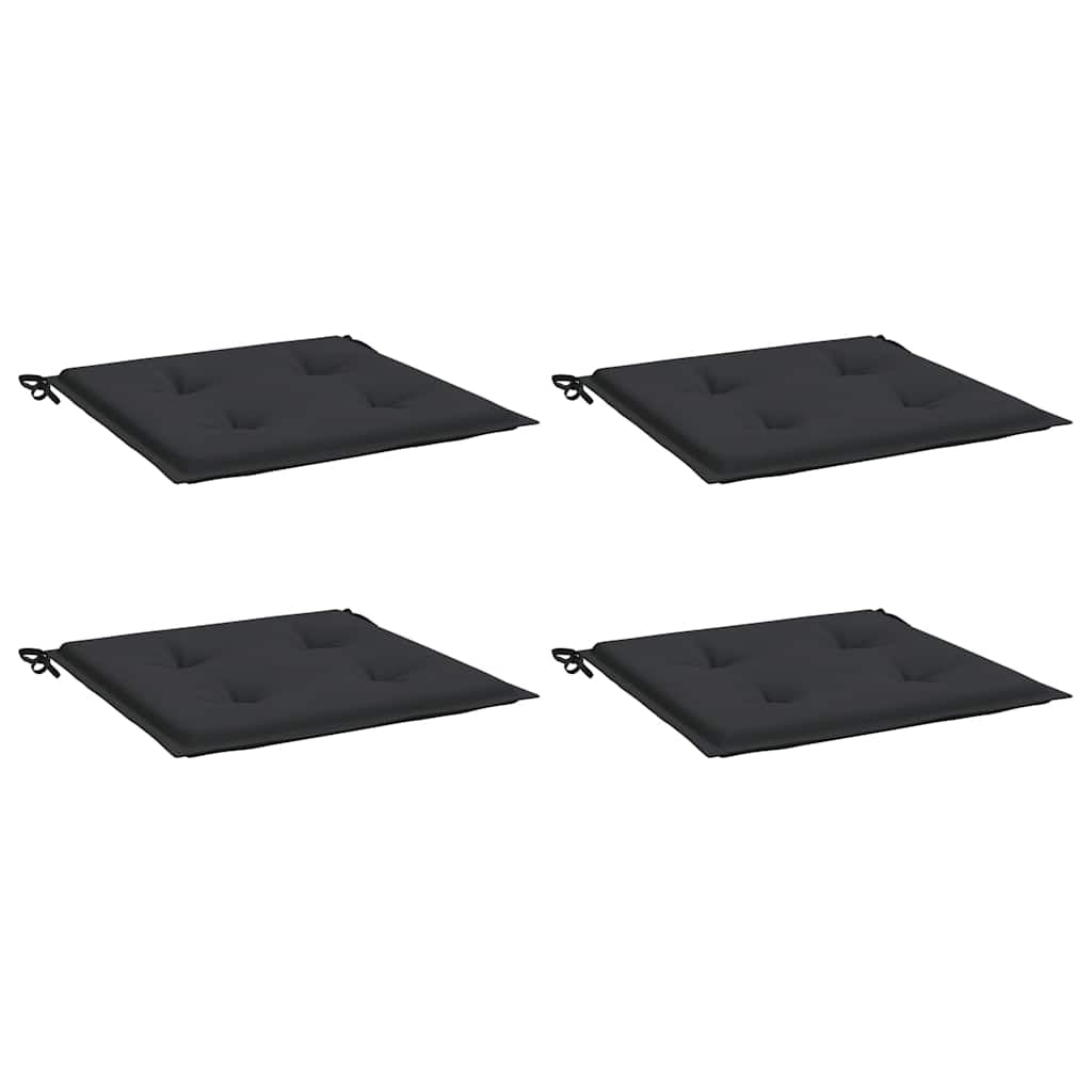 Vidaxl Cojines De Silla De Jardín 4 Uds Tela Oxford Negro 50x50x4 Cm_0
