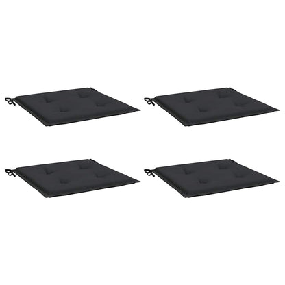 Vidaxl Cojines De Silla De Jardín 4 Uds Tela Oxford Negro 50x50x4 Cm_0