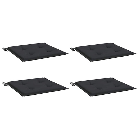 Vidaxl Cojines De Silla De Jardín 4 Uds Tela Oxford Negro 50x50x4 Cm_0