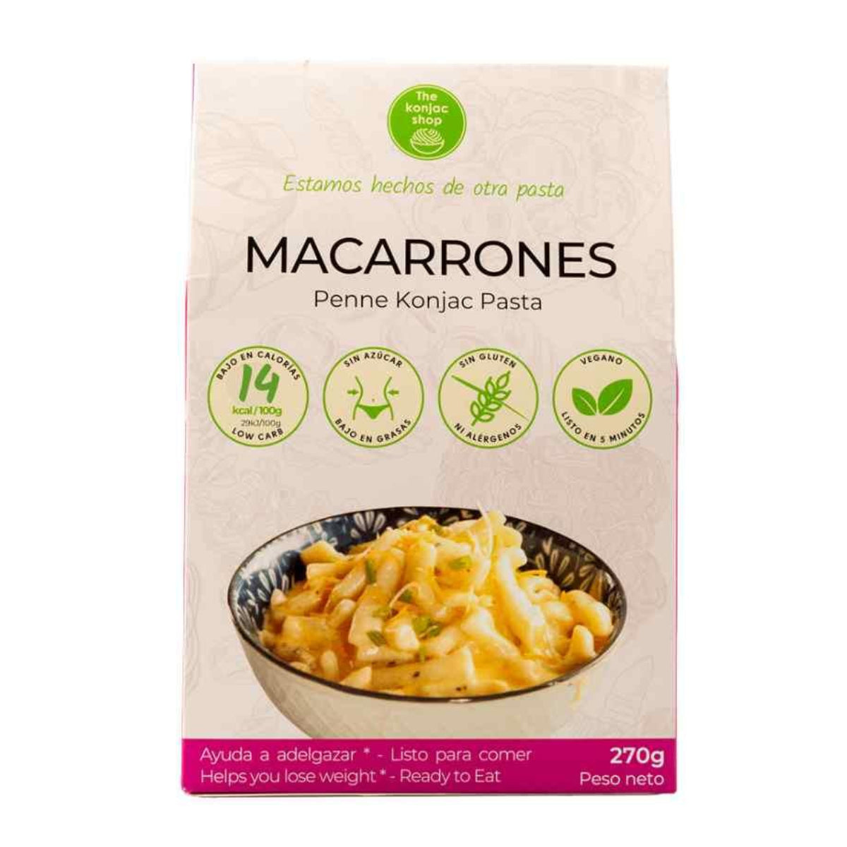 Macarrones konjac The Konjac Shop 270g
