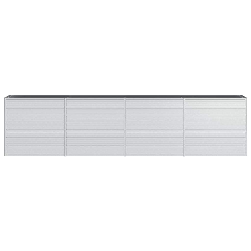 Arriate De Acero Galvanizado Plateado 320x40x77 Cm_3