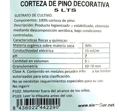 Sisanflor Corteza De Pino 10/20 5l