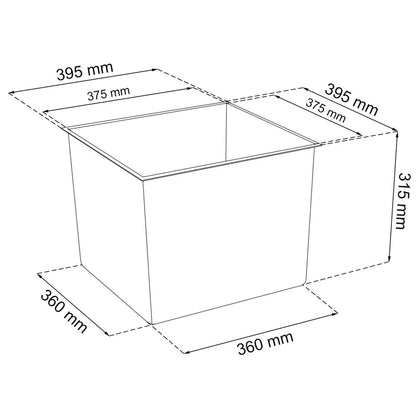 Maceta Rato De 91,5 Litros Con Inserto 40 X 40 X 75 Cm En Color Mocca_3