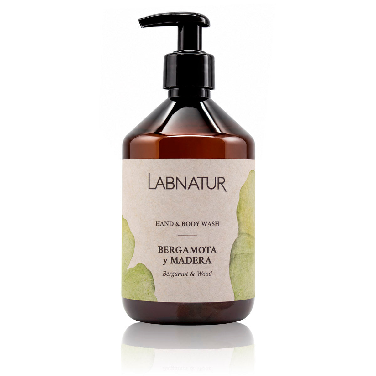 Jabón Manos y Cuerpo Bergamota y Madera Labnatur 500 ml | Aroma Amaderado y Cítrico | Limpieza Suave | Vegano_0
