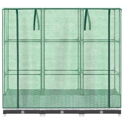 Arriate Con Cubierta Invernadero Aspecto Ratán 120x40x123 Cm_3