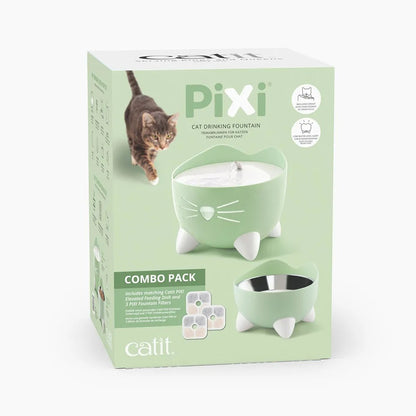 Fuente Bebedero para Gatos Easy to Clean Verde Catit PIXI 2,25 L