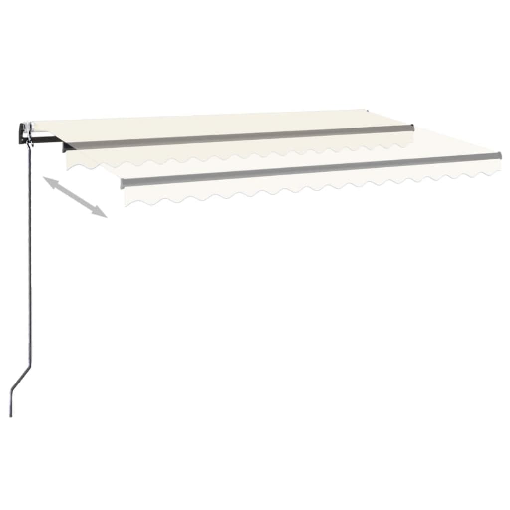 Toldo Automático Con Led Y Sensor De Viento Crema 450x300 Cm_2