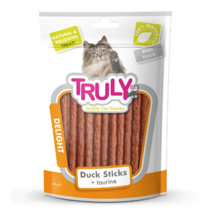Snack En Barrita Para Gato Rico En Pato Con Taurina Truly 20 Bolsas X 50 Gr_0
