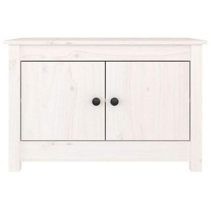 Armario Zapatero De Madera Maciza De Pino Blanco 70x38x45,5 Cm / Vetonek_2