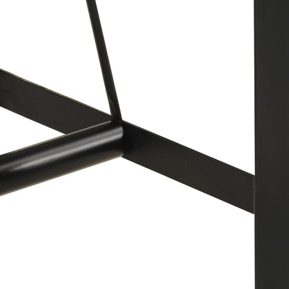 Mesa Alta De Hierro Y Madera Maciza De Acacia 55x55x107 Cm_4