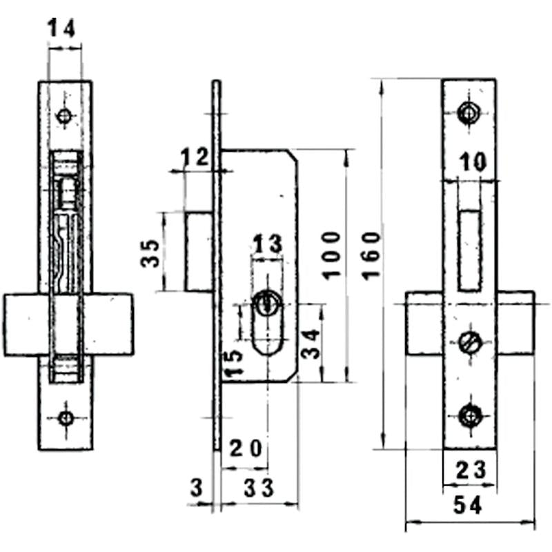Cerradura Lince 5562n        Hn/20 Mm.