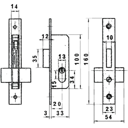 Cerradura Lince 5562n        Hn/20 Mm.