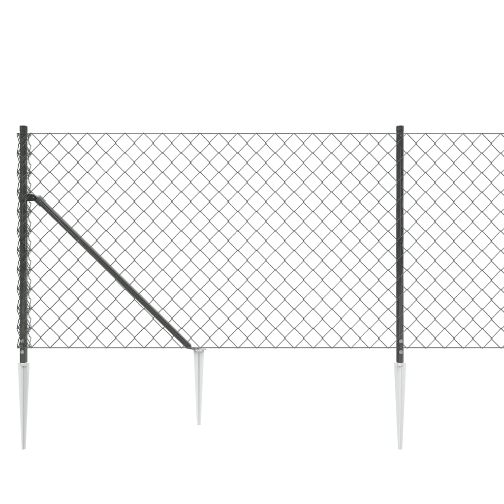 Cerca De Alambre Con Pinchos De Anclaje Gris Antracita 1x25 M / Vetonek_0