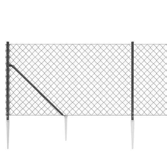 Cerca De Alambre Con Pinchos De Anclaje Gris Antracita 1x25 M / Vetonek_0