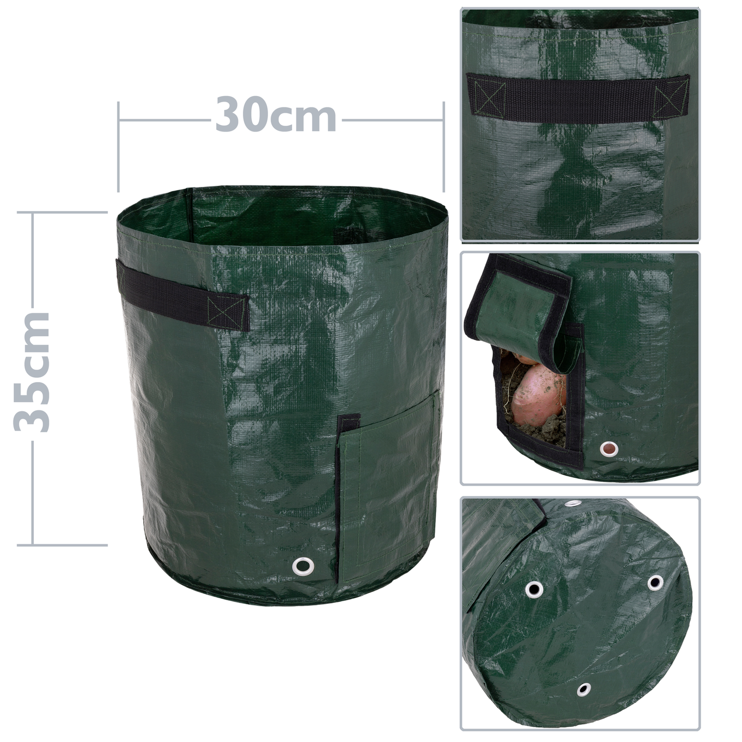 Bolsas De Cultivo Para Jardín 30 X 35 Cm 3 Unidades_1