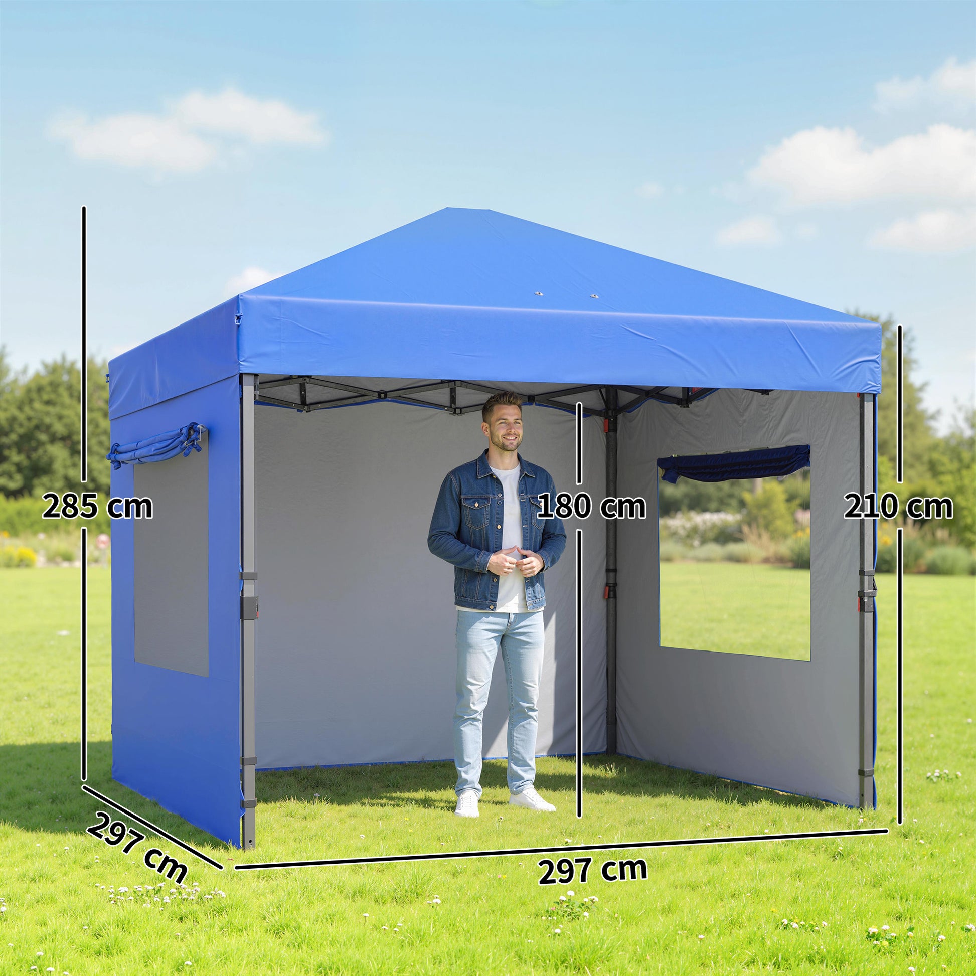 Outsunny Carpa Plegable 3x3 M_2