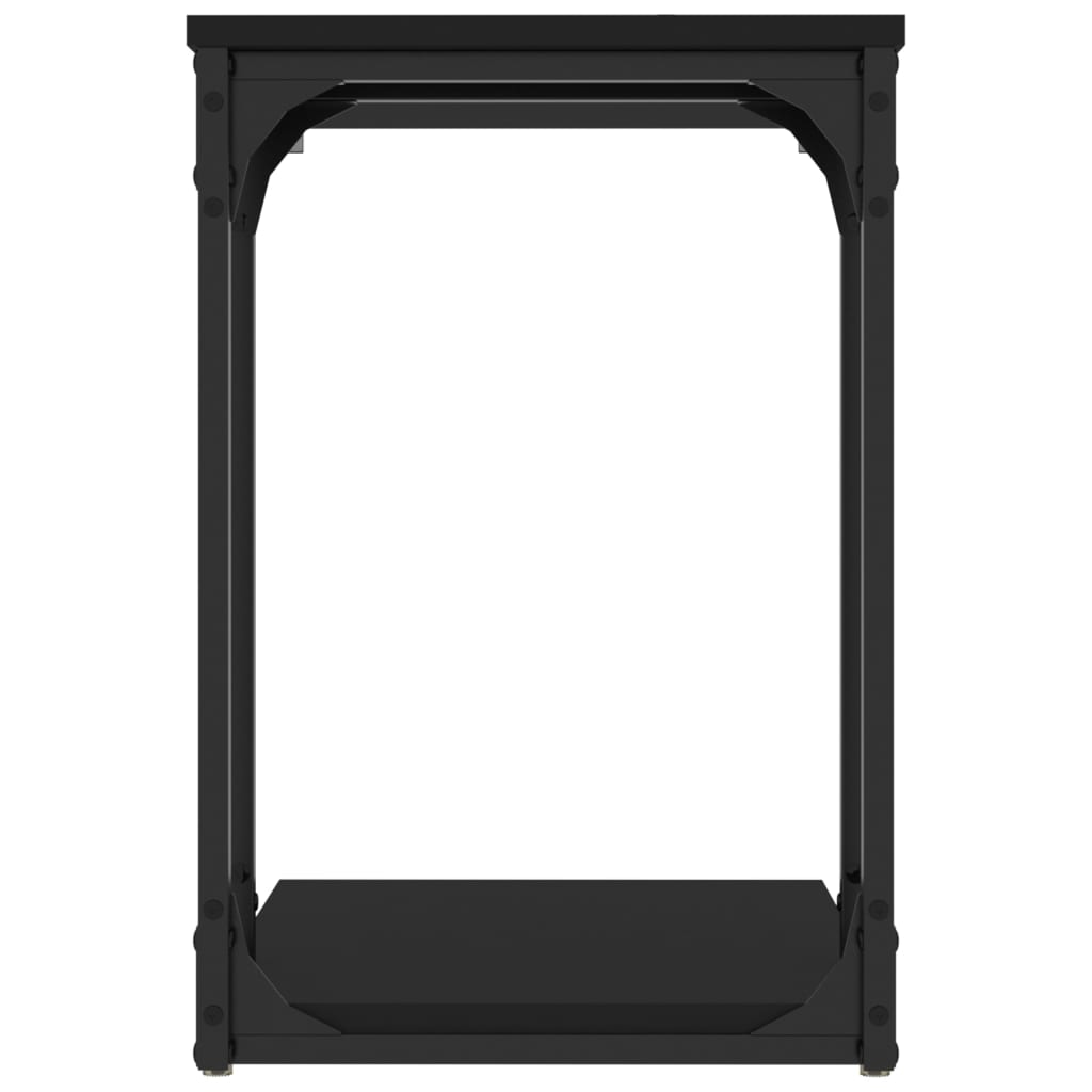 Mesa Auxiliar Madera Contrachapada Negro 50x35x52 Cm_4