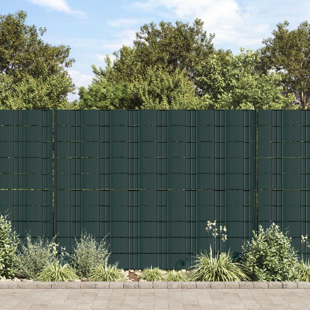 Paneles De Privacidad 4 Uds Pvc Verde Mate 35x0,19 M / Vetonek_4