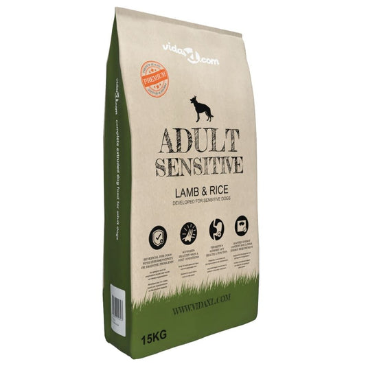 Vidaxl Comida Seca Para Perro Premium Adult Sensitive Lamb & Rice 15kg_0