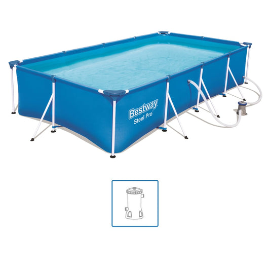 Bestway Conjunto De Piscina Rectangular Steel Pro 400x211x81 Cm_0