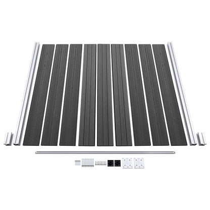 Juego De Paneles De Valla Wpc Negro 526x186 Cm / Vetonek_2