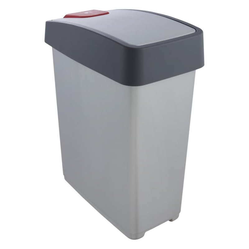 Cubo De La Basura Premium Con Tapa Abatible, Tacto Suave, 25 L, Magne, Gris Grafito_1
