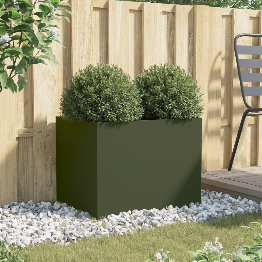 Jardinera Acero Verde Oliva 62x47x46 Cm_2