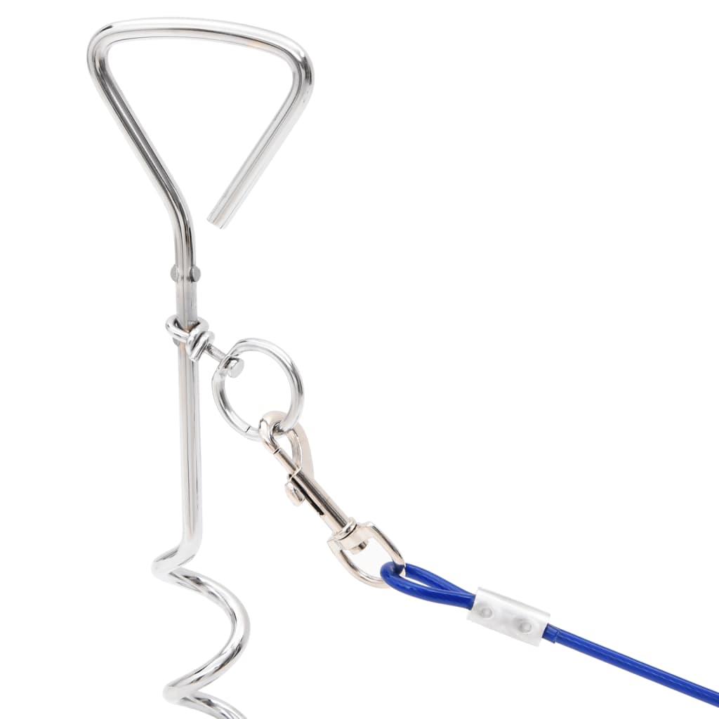 Cable De Amarre Para Perros Con Estaca De Tierra 5 M_0