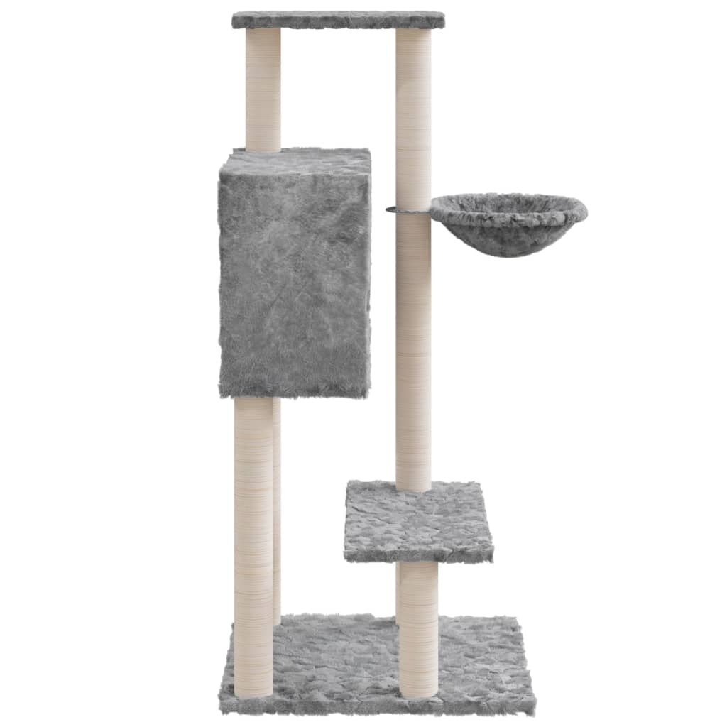 Rascador Para Gatos Con Postes De Sisal Gris Claro 108,5 Cm_4