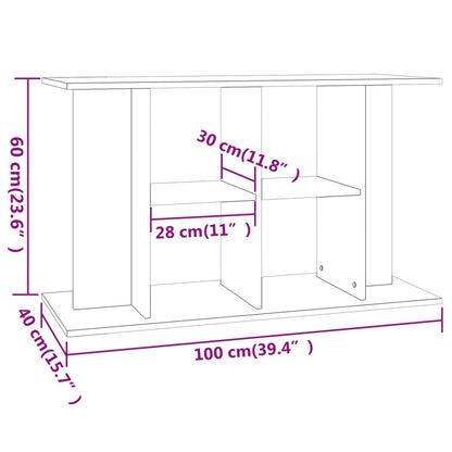 Vidaxl Soporte Para Acuario Madera De Ingeniería Blanco 100x40x60 Cm_2