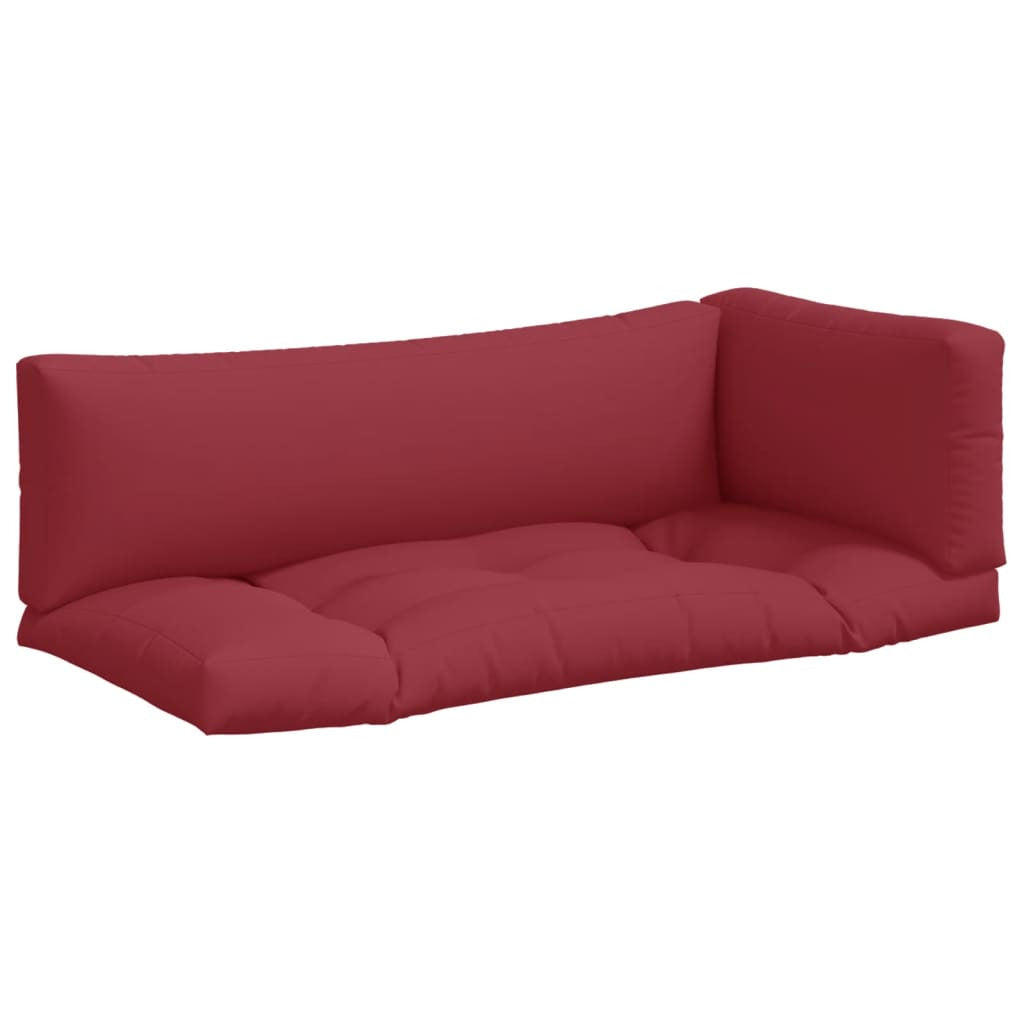 Vidaxl Cojines Para Palets 3 Unidades Tela Rojo_0