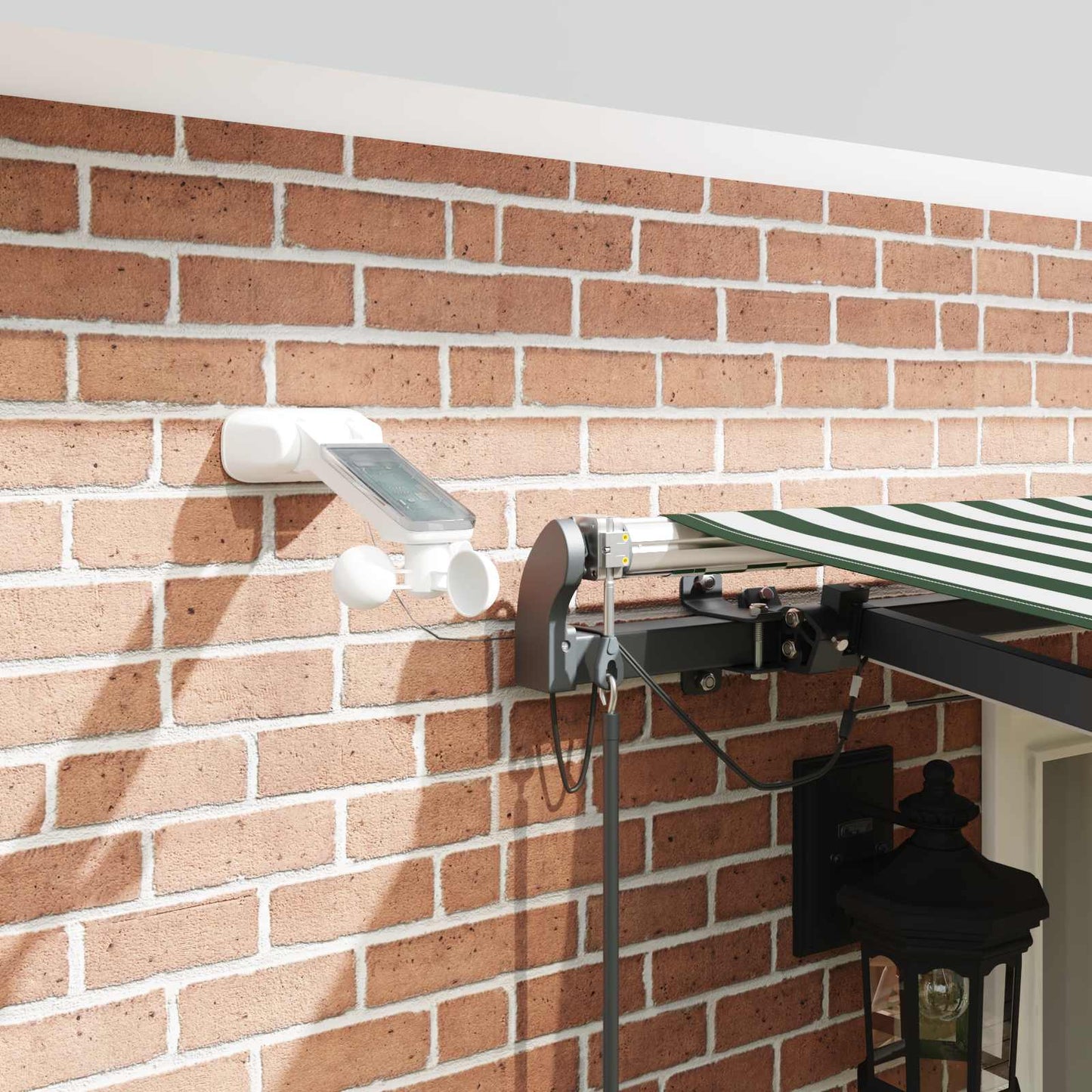 Toldo Retráctil Verde Y Blanco 500 X 300 Cm Poliéster_3