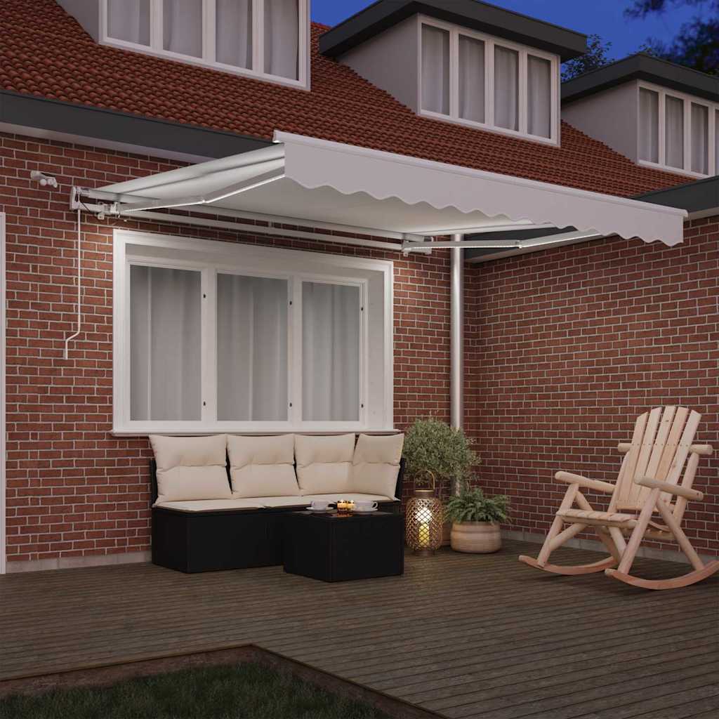 Toldo Retráctil Blanco 350 X 250 Cm Poliéster_2