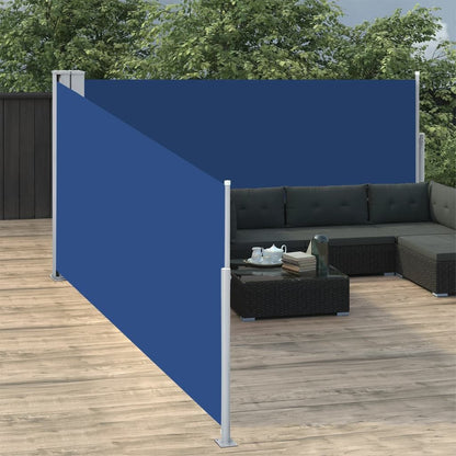 Vidaxl Toldo Lateral Retráctil Azul 100x1000 Cm_1