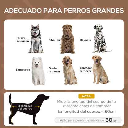 Pawhut Cama Elevada Para Mascotas Portátil Con Toldo Extraíble Exterior 92x76x90_3