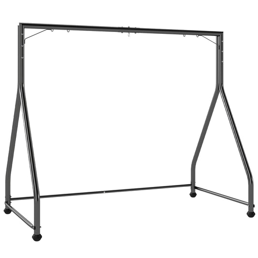 Outsunny Soporte Para Columpio De Acero Carga 360 Kg 210x117x175 Cm Negro_0